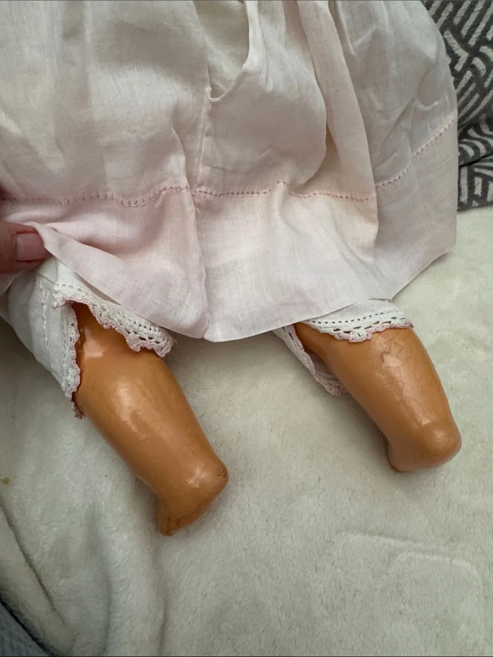 Vintage Creepy 1930’s Composition Baby Doll with teeth